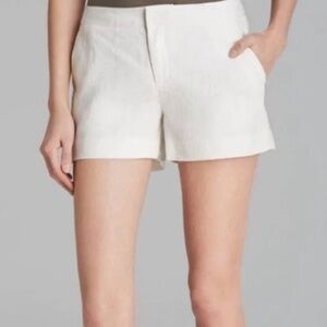 Joie Off White (Porcelain) Linen Shorts. Size 0